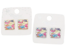 Load image into Gallery viewer, 1000-39 - Mosaic Wavy Stud Earrings
