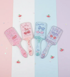 1000-56 - Sweet Cherry Glitter Paddle Hair Brushes