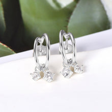 Cargar imagen en el visor de la galería, 925 Sterling Silver Moissanite C-Hoop Earrings
