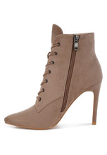Load image into Gallery viewer, Agmati Lace Up Stiletto Boots

