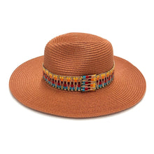 Cargar imagen en el visor de la galería, Rust Aztec Band Panama Hat
