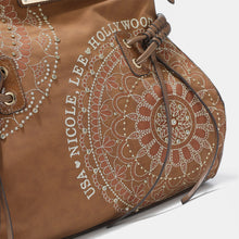 Cargar imagen en el visor de la galería, Nicole Lee USA Side Braided Tassel Inlaid Rhinestone Embroidery Hobo Bag
