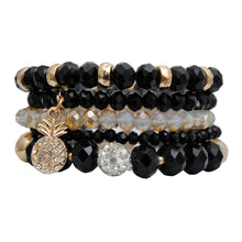 Load image into Gallery viewer, Black Pineapple Charm Bracelets
