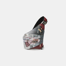 Cargar imagen en el visor de la galería, Nicole Lee USA Vegan Leather Leopard &amp; Lip Pattern Crossbody Bag
