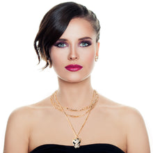 Load image into Gallery viewer, Gold Leopard Layered Chain Necklace
