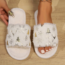 Load image into Gallery viewer, Snowflakes Open Toe Slippers
