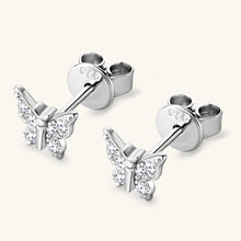 Cargar imagen en el visor de la galería, Moissanite 925 Sterling Silver Butterfly Stud Earrings
