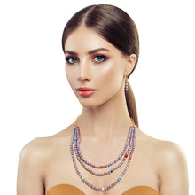 Load image into Gallery viewer, Light Purple Glass Bead Layered Set
