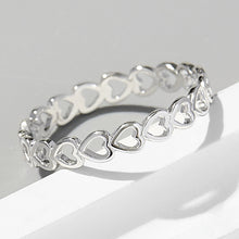 Load image into Gallery viewer, 925 Sterling Silver Heart Link Ring
