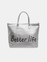 Cargar imagen en el visor de la galería, BETTER LIFE PU Leather Tote Bag

