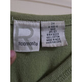 Roaman's Women's Plus Size Sage Green Top - PREOWNED