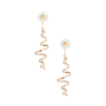 Load image into Gallery viewer, Gold Metal Spiral Curl Earrings
