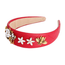 Load image into Gallery viewer, Bee-luxe Headband: Red Leather
