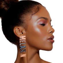 Load image into Gallery viewer, Melanin Letter Drop Earrings
