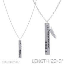 Cargar imagen en el visor de la galería, Long Silver She Believed Necklace

