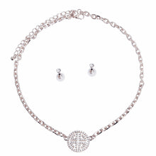 Load image into Gallery viewer, Silver Cable Chain Greek Key Necklace
