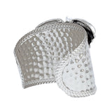 Cuff Burnished Silver Elephant Pearl Bracelet