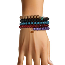 Cargar imagen en el visor de la galería, Coiled Multicolor Pearl Glass Bead Wrap Bracelet
