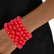 Cargar imagen en el visor de la galería, Red Pearl Bracelets 5 Pcs
