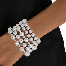Load image into Gallery viewer, Metallic Silver Pearl Bracelets 5 Pcs
