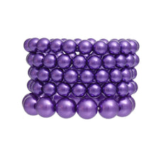 Load image into Gallery viewer, Pearl Bracelets Purple 5 Pcs Set for Women
