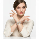 Cuff Royalty Silver Crown Luxe Crystal Bracelet