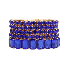 Cargar imagen en el visor de la galería, SGRHO Tennis Bracelets Blue Gold Set for Women
