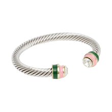 Cargar imagen en el visor de la galería, AKA Thick Cable Classic Silver Bangle Bracelet
