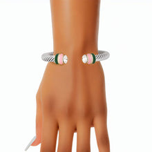 Cargar imagen en el visor de la galería, AKA Thick Cable Classic Silver Bangle Bracelet
