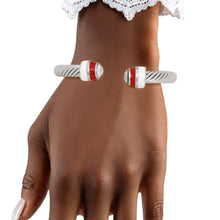 Cargar imagen en el visor de la galería, DST Thick Cable Classic Silver Bangle Bracelet
