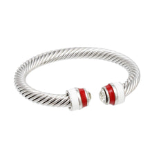 Cargar imagen en el visor de la galería, DST Thick Cable Classic Silver Bangle Bracelet
