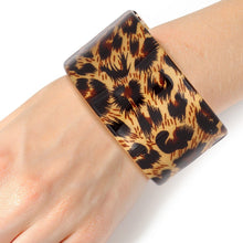 Cargar imagen en el visor de la galería, Bracelet Leopard Gold Wide Cuff for Women
