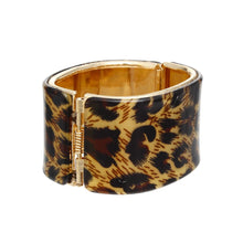 Cargar imagen en el visor de la galería, Bracelet Leopard Gold Wide Cuff for Women
