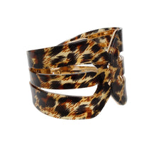 Load image into Gallery viewer, Cuff Fierce Leopard Print Butterfly Wing Bracelet
