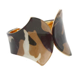 Cuff Camouflage Print Pointed Hinge Bracelet Women