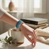 Bangle Blue Ombre Rhinestone 12 Row Bracelet