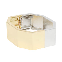 Cargar imagen en el visor de la galería, Cuff Mixed Metal Geometric Bent Hinge Bracelet
