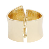 Cuff Gold Metal Pointed Geometric Hinge Bracelet