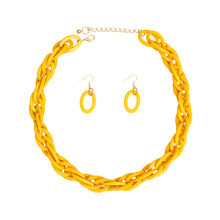 Cargar imagen en el visor de la galería, Necklace Retro Yellow Double Link Set for Women
