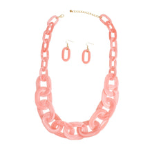 Cargar imagen en el visor de la galería, Necklace Retro Long Marbled Pink Set for Women
