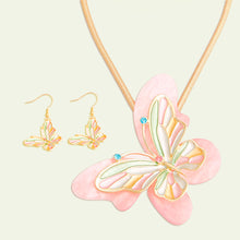 Load image into Gallery viewer, Necklace Pink Butterfly 3D Pendant Set for Women
