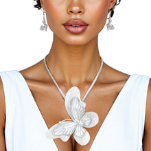 Load image into Gallery viewer, Pendant White Butterfly 3D Necklace for Women
