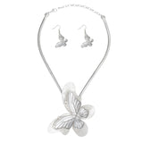 Pendant White Butterfly 3D Necklace for Women