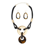 Pendant Jungle Luxe Gold Leopard Cord Necklace