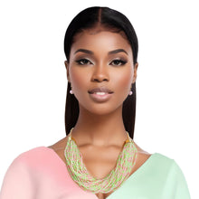 Load image into Gallery viewer, Necklace Pink Green Mixed 34 Strand Set for Women
