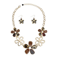 Load image into Gallery viewer, Collar Jungle Chic Leopard Print Flower Necklace
