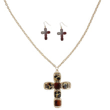 Cargar imagen en el visor de la galería, Pendant Leopard Cross Long Gold Chain Necklace

