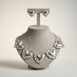Collar Silver Heart Mylar Balloon Link Necklace