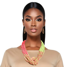 Load image into Gallery viewer, AKA 20 Strand Pink Green Knot Set
