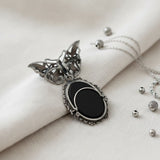 Brooch Antique Butterfly Oval Picture Frame Pin